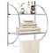 Costway Wall Mounted Bathroom Shelf with 2 Tier Bathroom Towel Rack 2 Towel Bars for Hotel White/Sliver